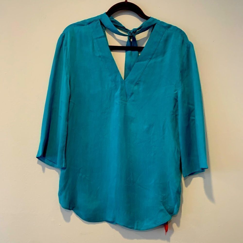 Sandro Women’s Renza Paris neck cupro long sleeve top size Small NWT